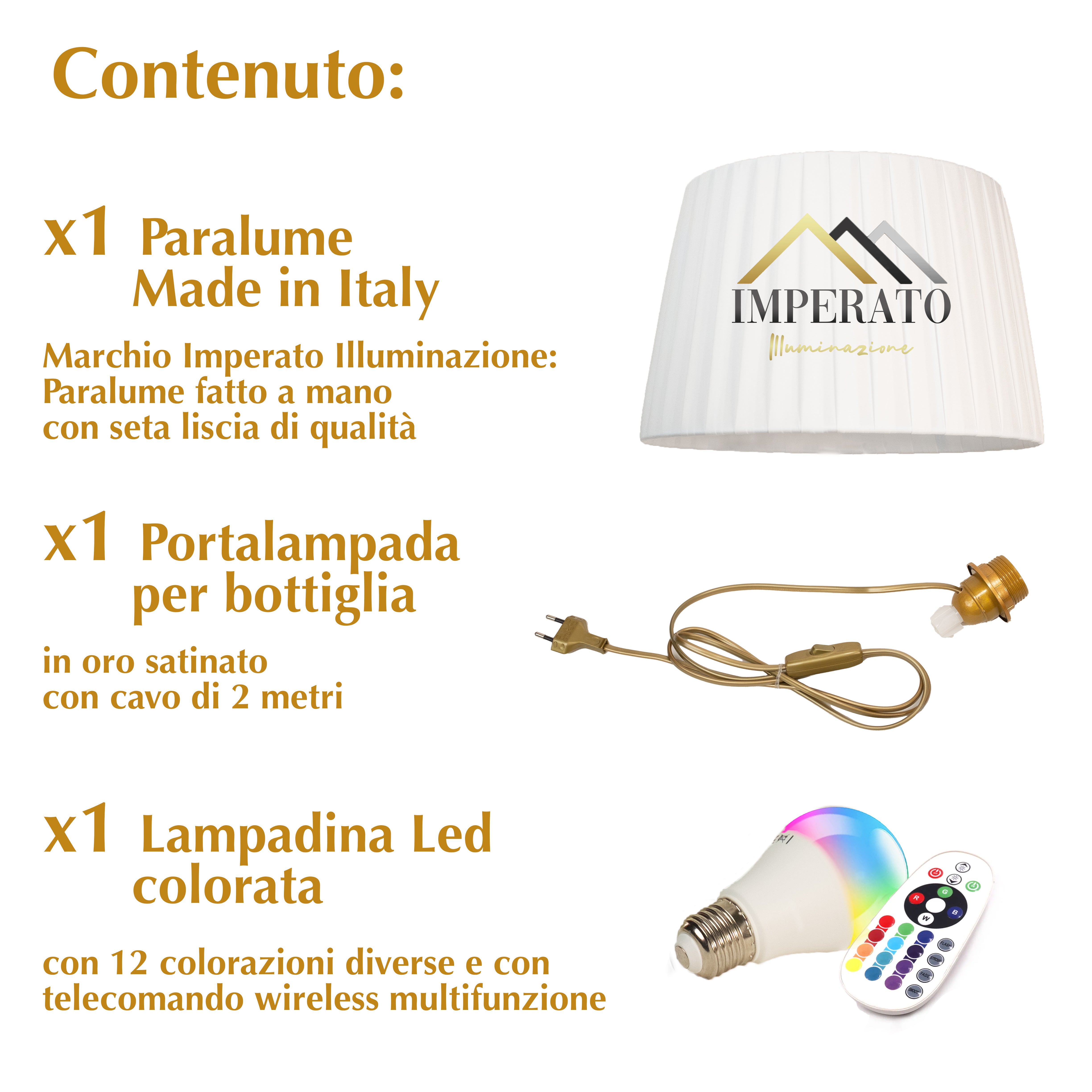 Kit Da Bottiglia a Lampada Multicolore