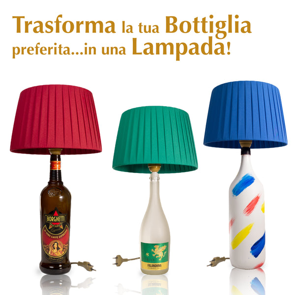 Kit Da Bottiglia a Lampada con Paralume Colorato – Imperato Illuminazione:  Maestri dei Paralumi Artigianali