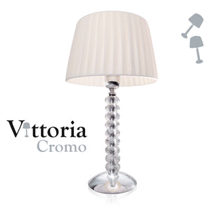 Vittoria Cromo: Lampada in Cristallo Vero