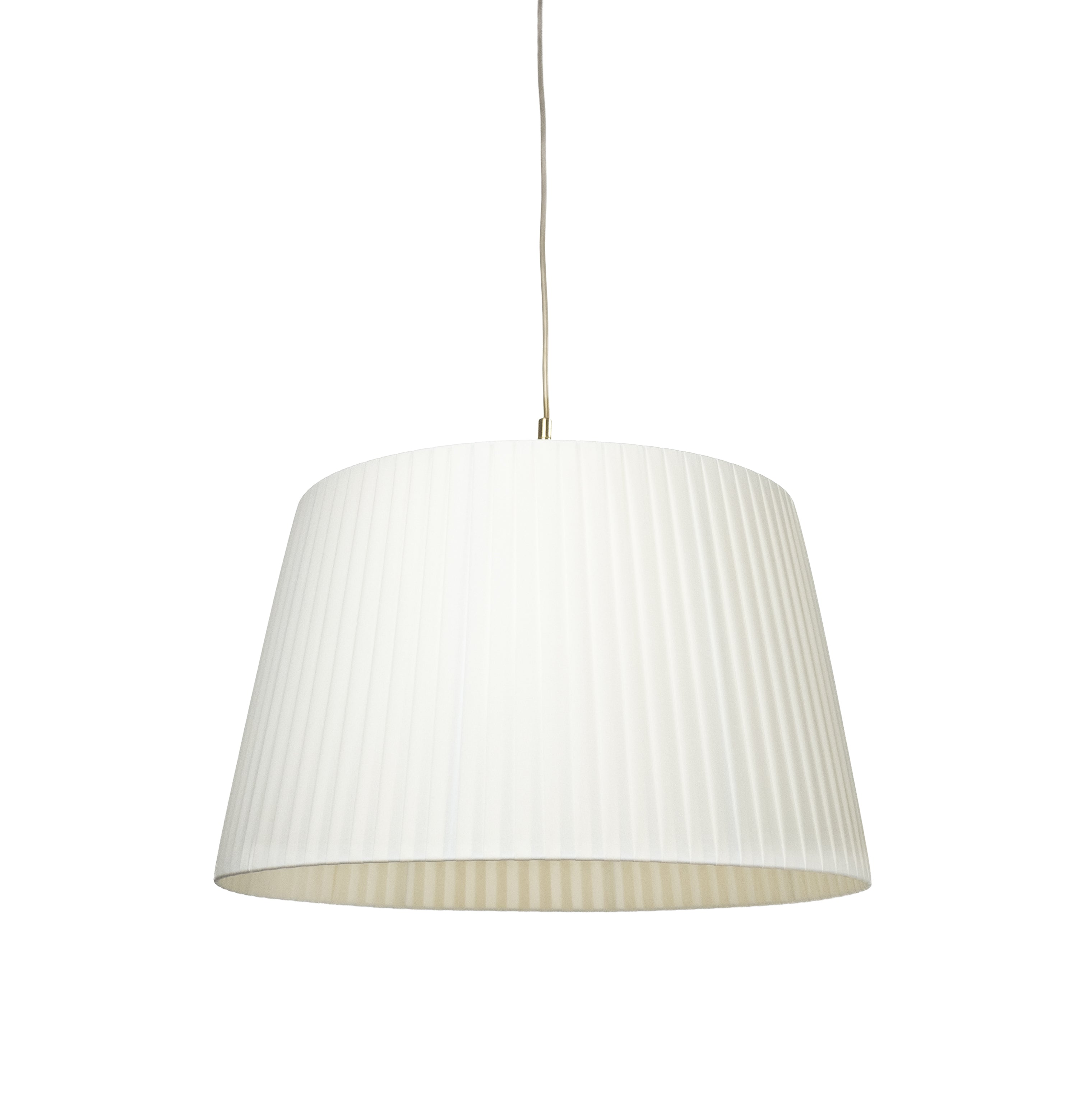 Lampadario con Paralume Avorio e Montatura bagno oro