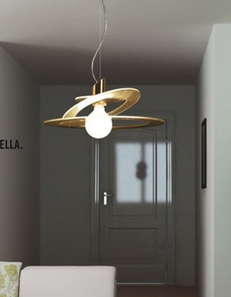 N.85 Lampadario Cattaneo con foglia oro XL