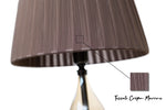 Carica l&#39;immagine nel visualizzatore di Gallery, N.139 Lampada Aurelio: Lampada in Cristallo soffiato Trasparente Ambra

