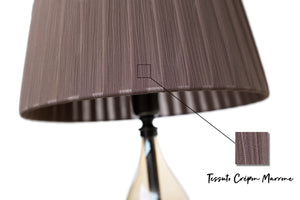 N.139 Lampada Aurelio: Lampada in Cristallo soffiato Trasparente Ambra