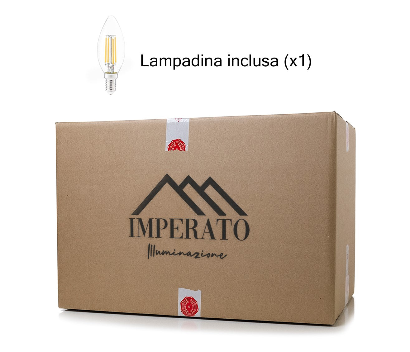 Lampadario con Paralume Avorio e Montatura bagno oro