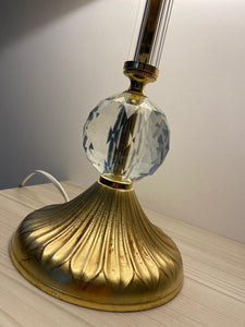 N.119 Lampada cristallo e oro satinato